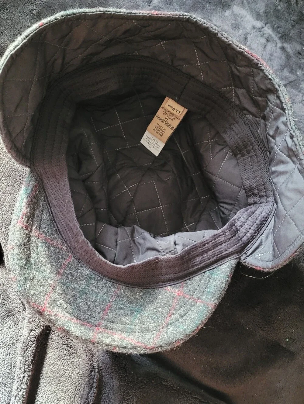 L.L. Bean Adults' Maine Guide Wool Cap with PrimaLoft Plaid Size XL